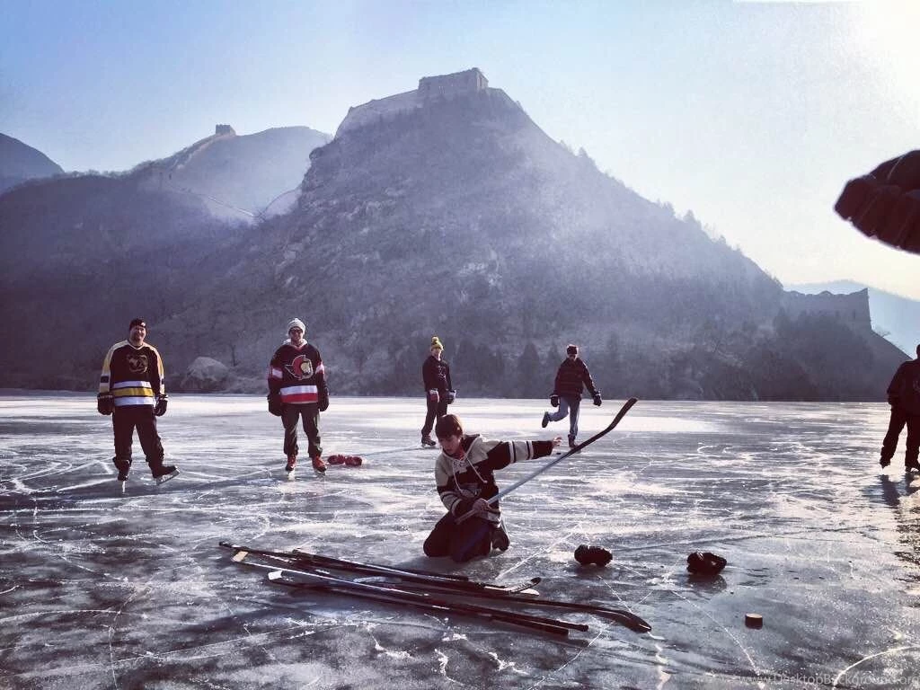 Pond Hockey At The Great Wall : Hockey