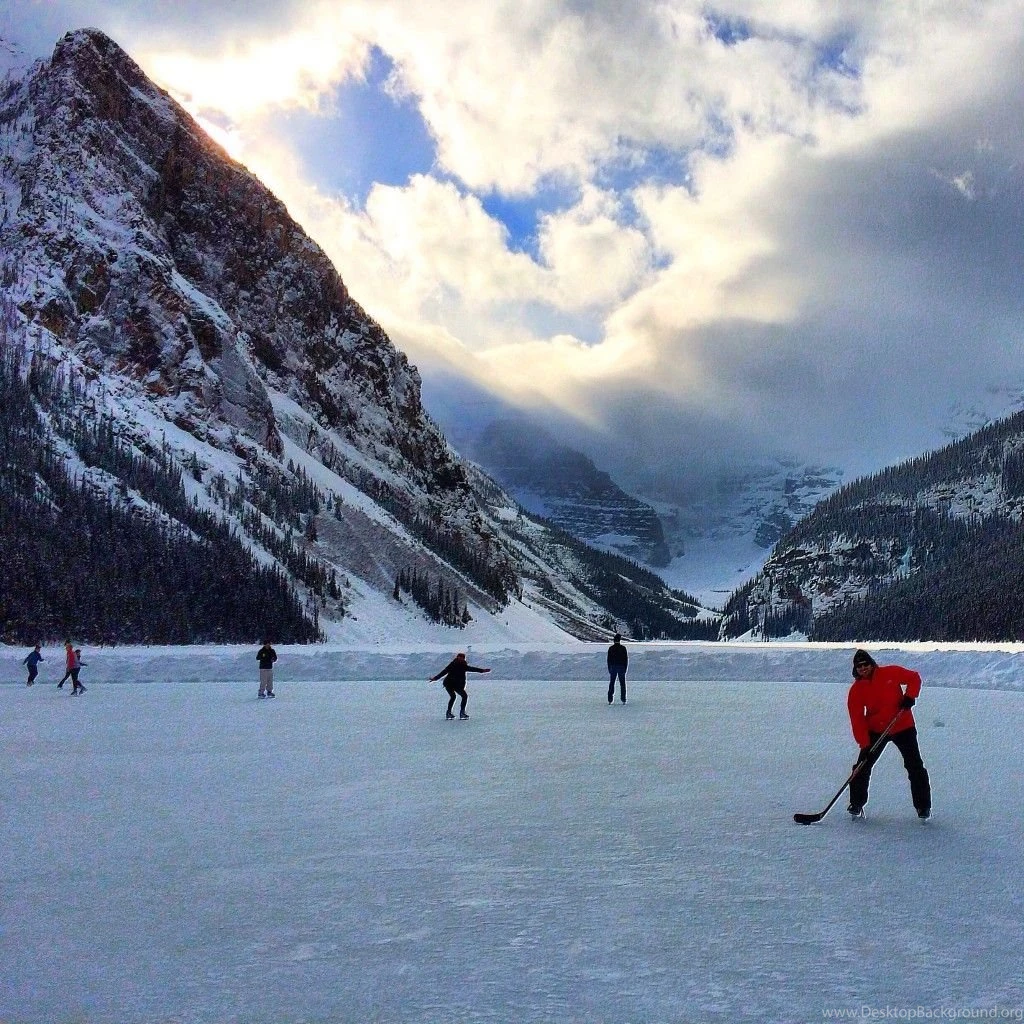Pond Hockey At Lake Louise