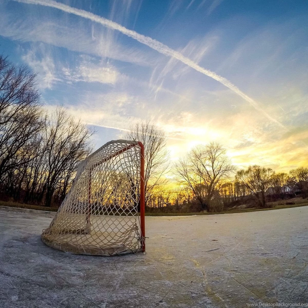 Sunset On The Pond After A Little Hockey This Evening. : Gopro