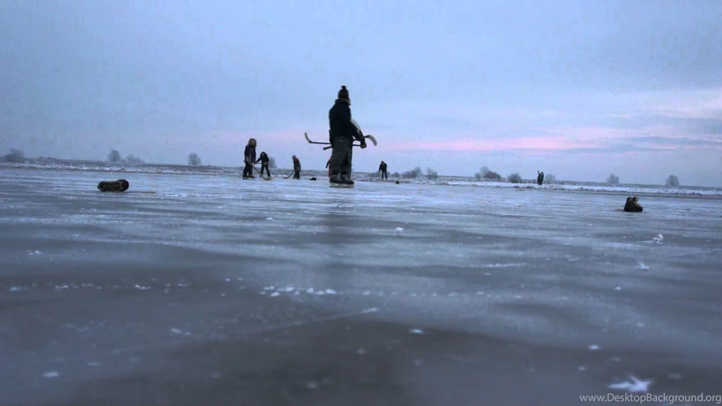 Pond Hockey In Engalnd, UK   Welney Wash Ice Hockey Match   YouTube