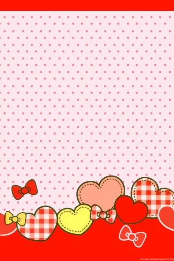 Hearts, Bows & Polka Dots Wallpaper.