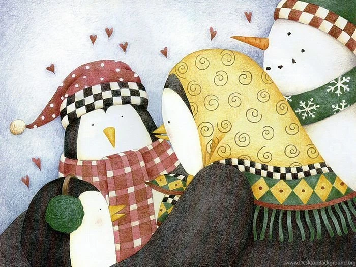 Wallpapers Of Christmas Picture Book   Polar Christmas, Penguin And ...