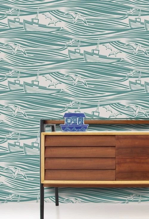Fall Project Idea: Add Coastal Wallpapers To Your Home Sally Lee ...