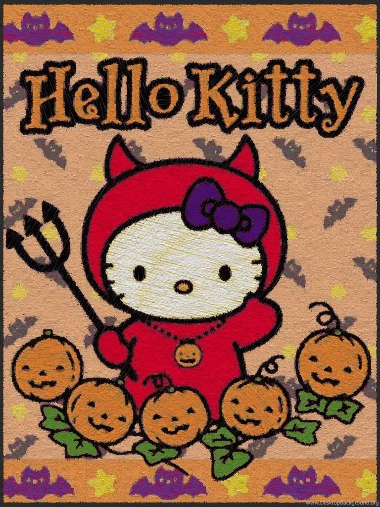 Hello Kitty Artistic Halloween Wallpapers For Apple Ipad Desktop