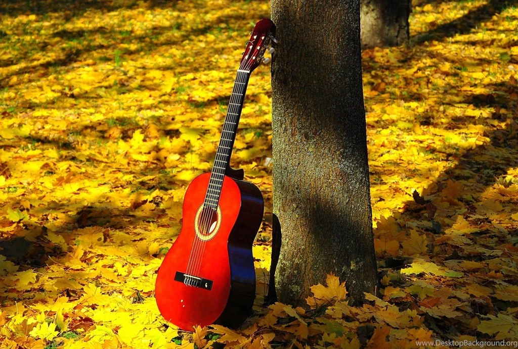 Classic Red Guitar Wallpapers