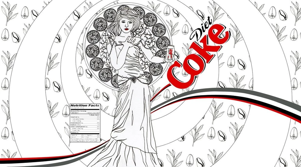 Art Nouveau Diet Coke Bottle By LindaJV On DeviantArt
