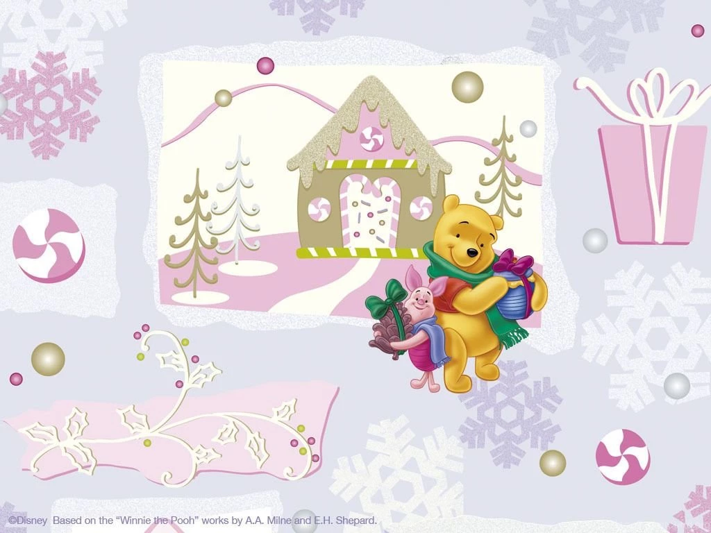 Xmas Winnie The Pooh   Disney Wallpapers (9579608)   Fanpop