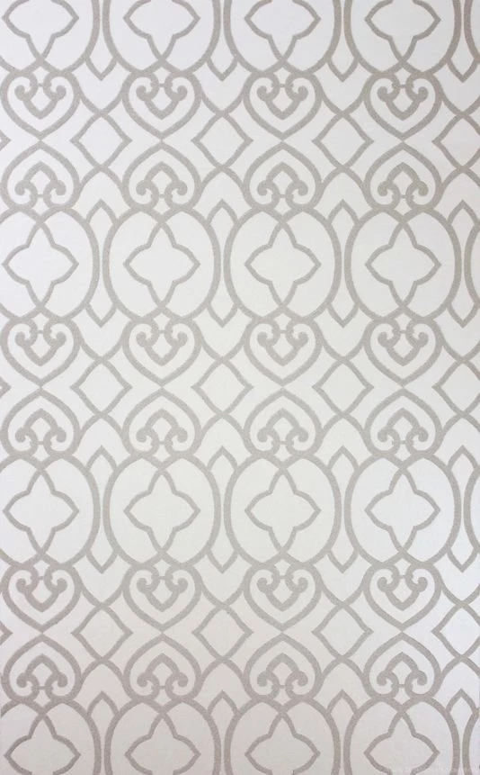 Imperial Lattice Ivory Mica Wallpapers