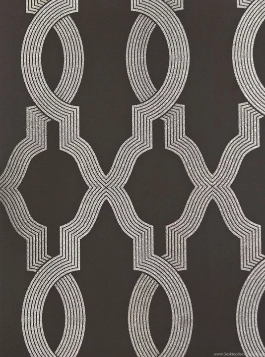 Cannetille Lattice Wallpapers Black