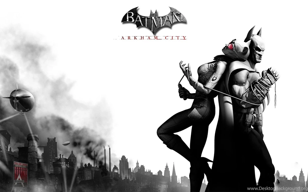 Download Wallpapers 1920x1200 Batman Arkham City, Catwoman, Airship ...