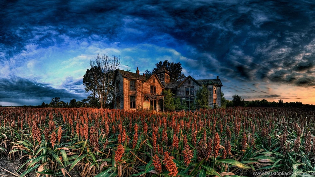 Old Abandoned Farm House Hdr HD Wallpapers