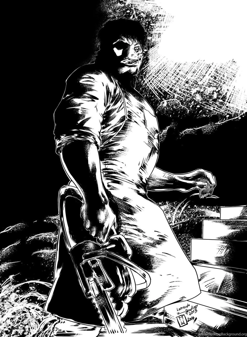 Leatherface By Leonardo LeonArt Gondim By Hiasi On DeviantArt