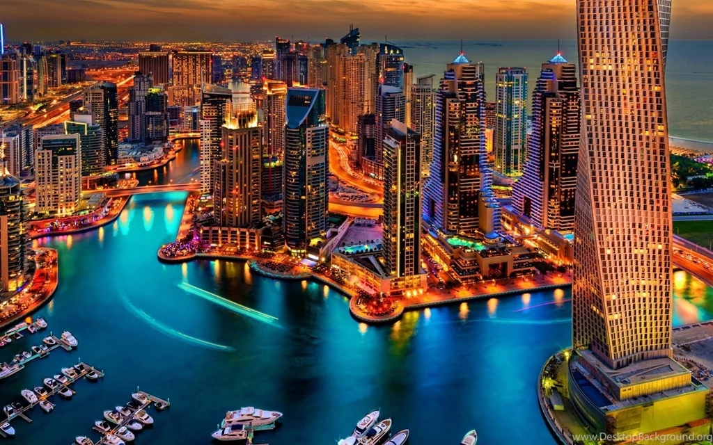 Skyscrapers: Dubai Marina Hdr Skyscrapers City Harbor Boats Yachts ...