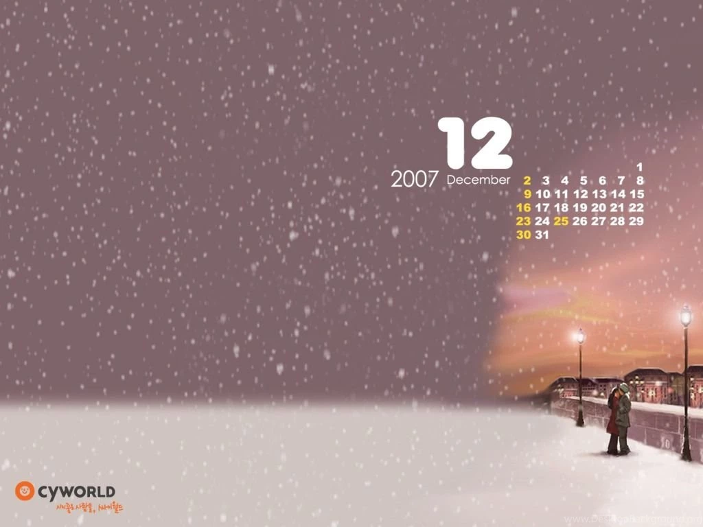 December Wallpapers December Calendar Wallpapers 2007 1024x768 NO ...