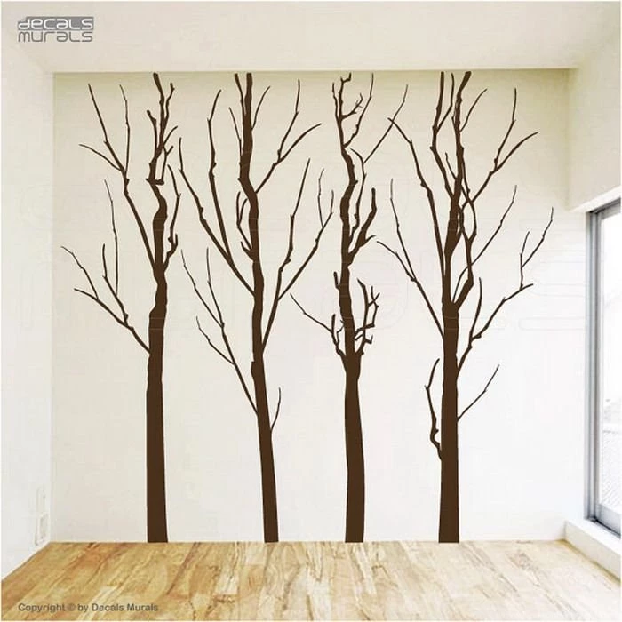 Modern Home Design With Tree Wall Mural Stickers   Wallpapers Mural ...