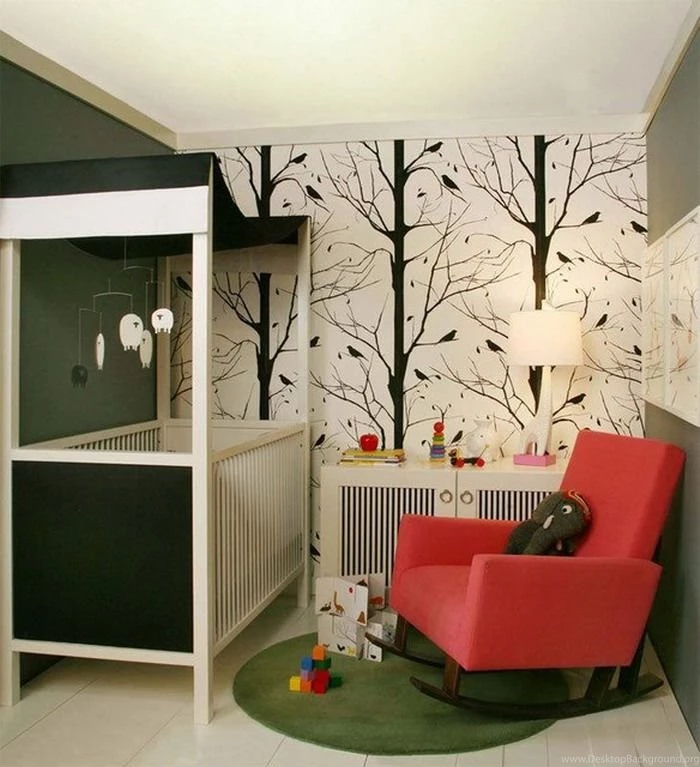 Small Kids Bedroom With Tree Wall Murals   Wallpapers Mural Ideas ...