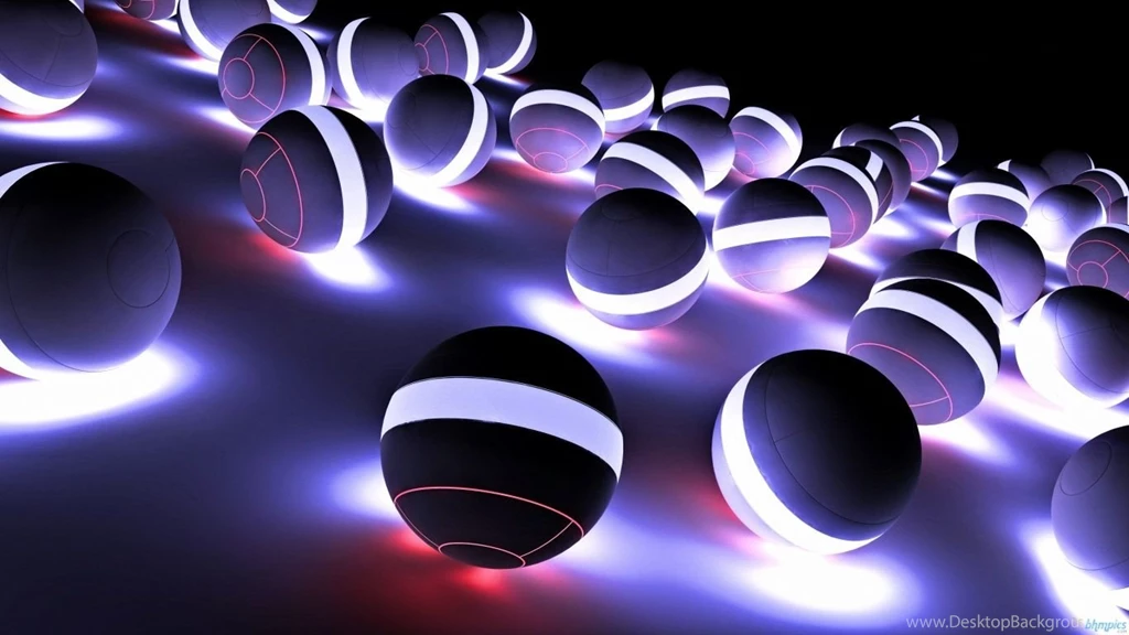 1366x768 Radiant Shining Balls Wallpapers