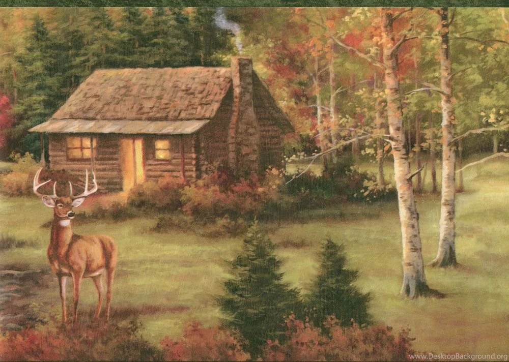 Http://www.papermywalls.com/deer cabin lodge wallpaper border ...