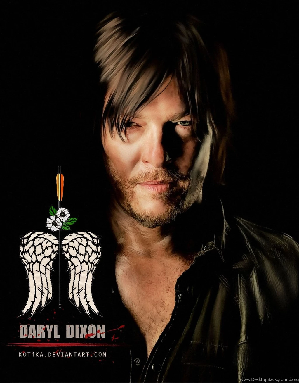 Norman Reedus As Daryl Dixon By Kot1ka On DeviantArt