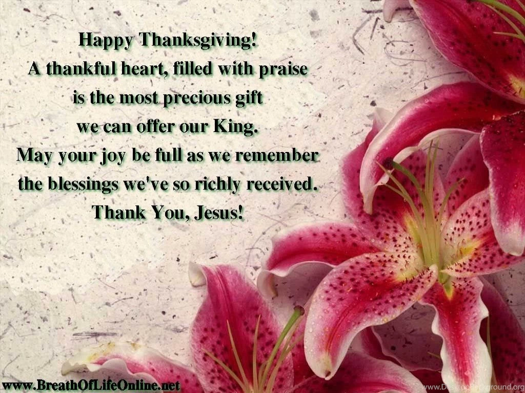 Thanksgiving Breath Of Life Online Ministry