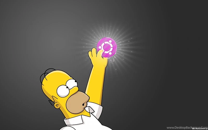 Linux Ubuntu Homer Simpson Free Desktop Backgrounds And Wallpapers