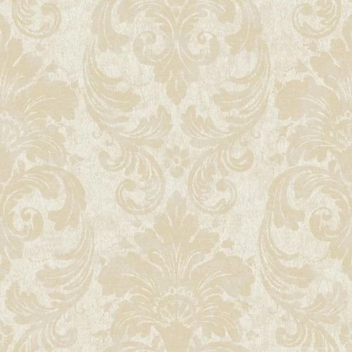 Fresco Gray Beige And Metallic Gold Velvet Damask Wallpapers ...