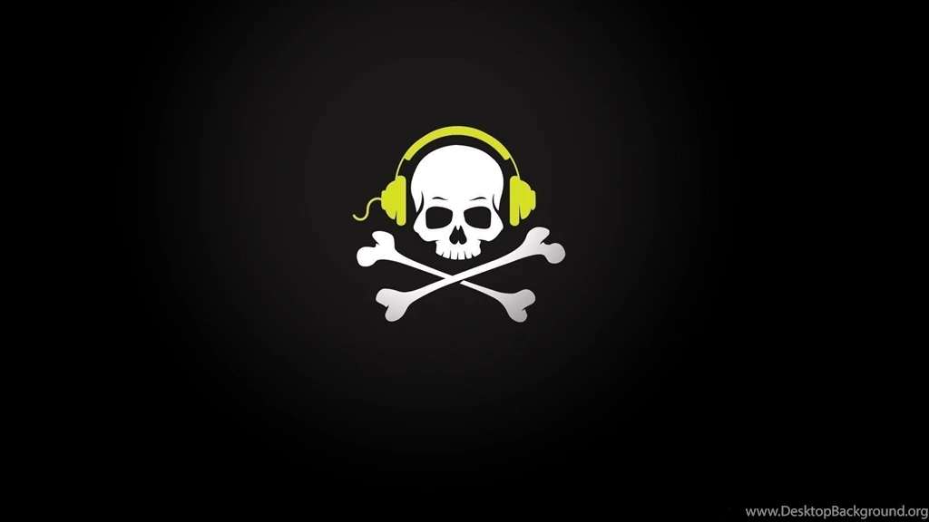 Headphones Skull And Crossbones Wallpapers
