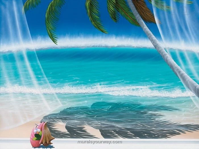 The Beautiful Sceneries Of Beach Wall Mural   Wallpapers Mural Ideas