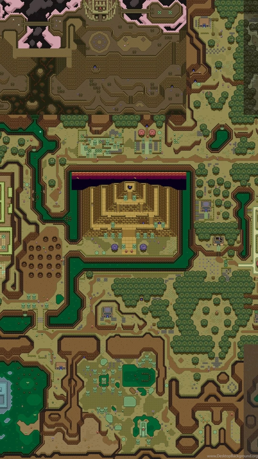 Dark World Map The Legend Of Zelda A Link To The Past Mobile ...