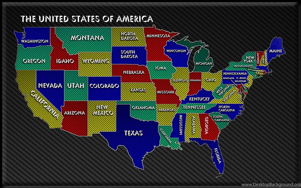 Modern Us Usa Map Carbon Fiber States America Patriotic Wallpapers ...
