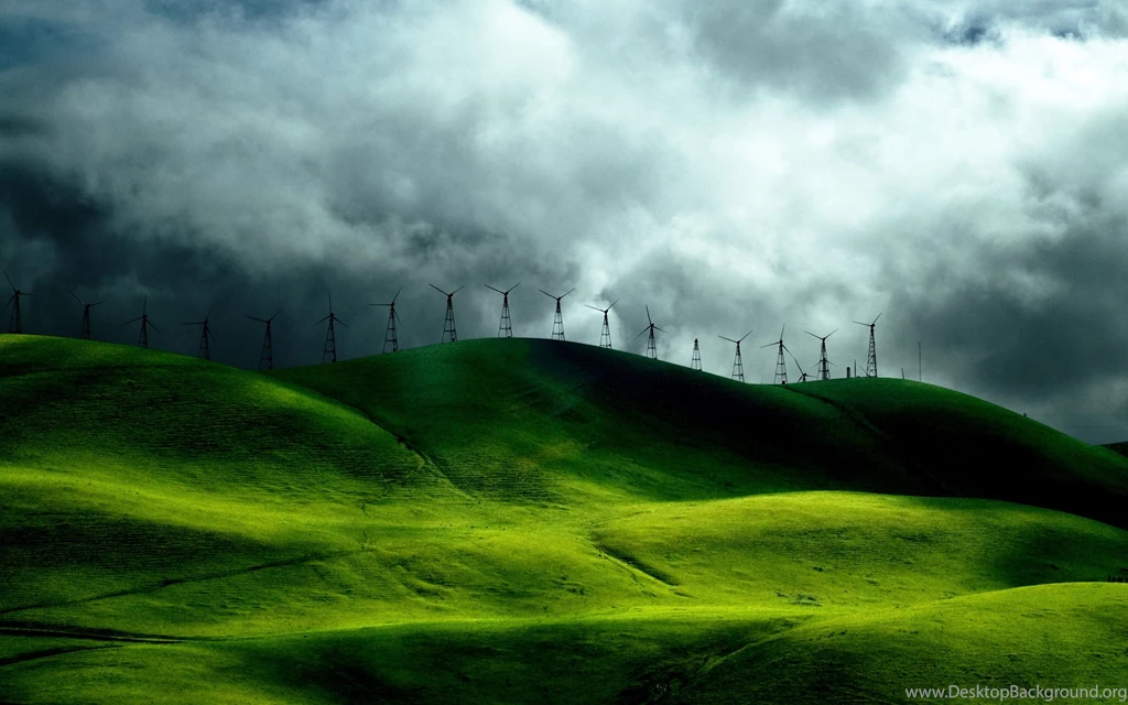 Free Scenery Wallpapers – Includes Wind Turbine Fields, Full Of Ups ...