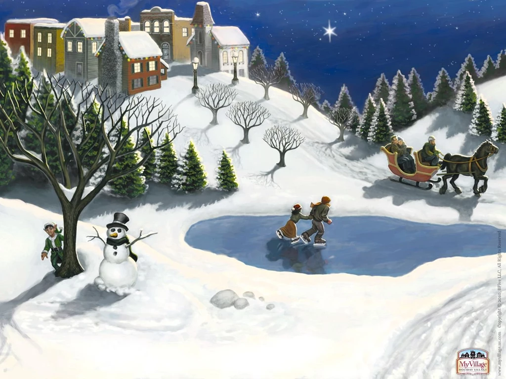 My Village Backgrounds Bring Your Christmas Village, Halloween ...