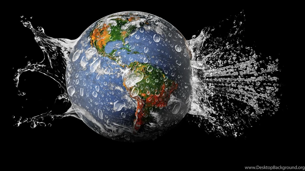 Download Wallpapers 1920x1080 Globe, Earth, Splash, Water Full HD ...