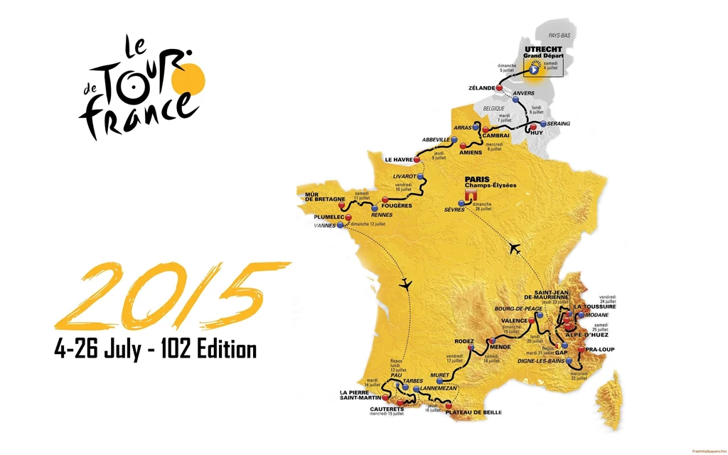 Le Tour De France 2015 Map Route Wallpapers