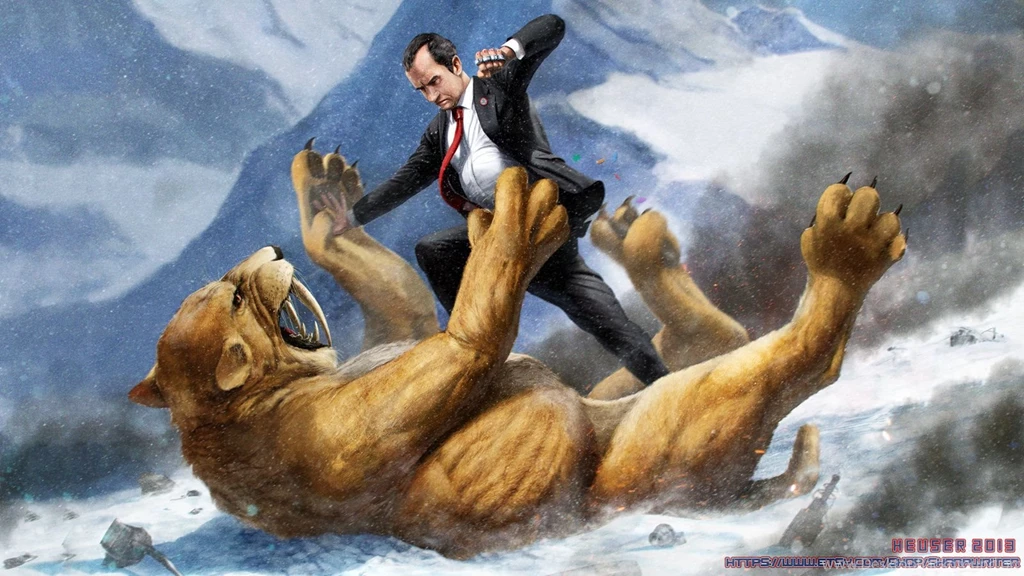 Richard Nixon Fighting A Saber Tooth Tiger By SharpWriter On ...
