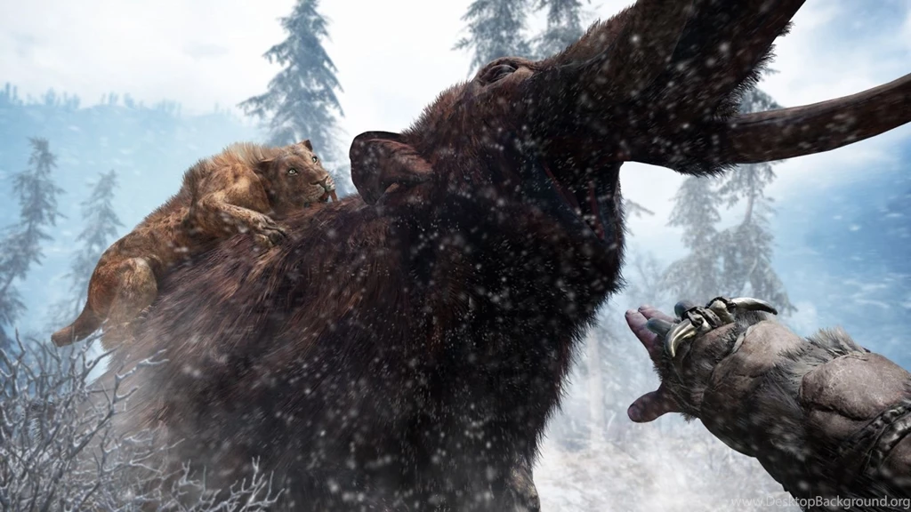 Saber Toothed Tiger Vs Mammoth Far Cry Primal Wallpapers ...