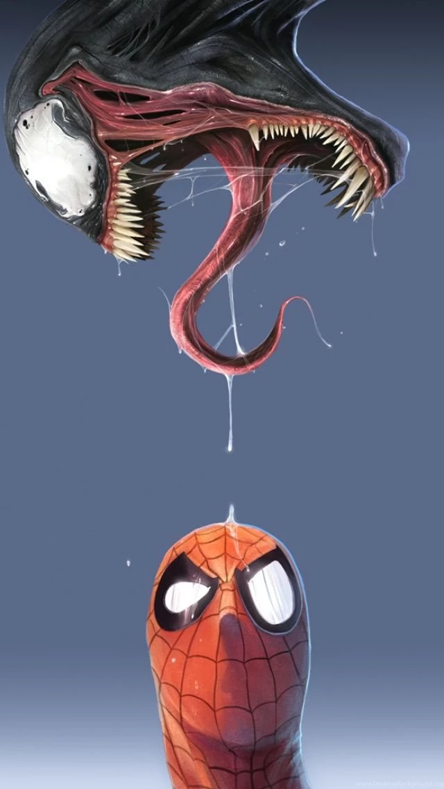 Venom And Spider Man iPhone 5 Wallpapers