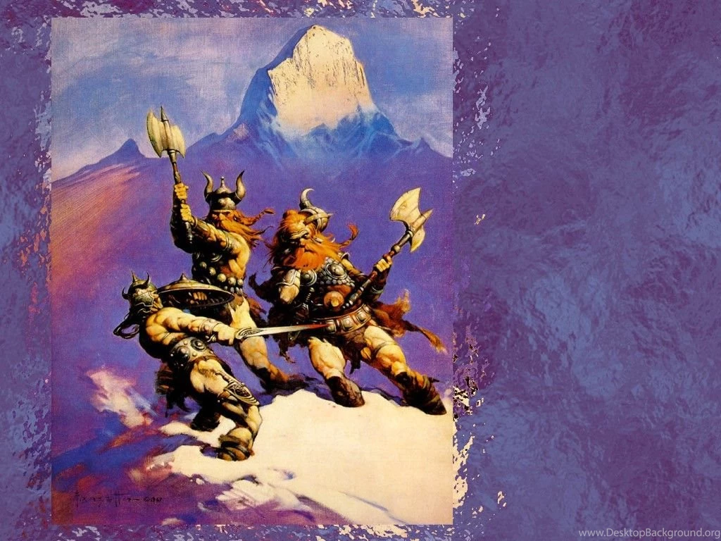 My Free Wallpapers Fantasy Wallpapers : Frank Frazetta Fight