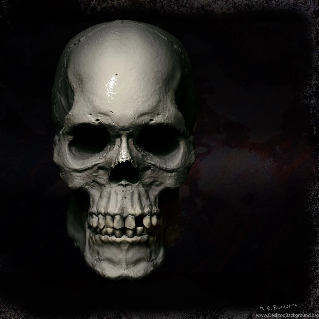 900x650px 3d Skull
