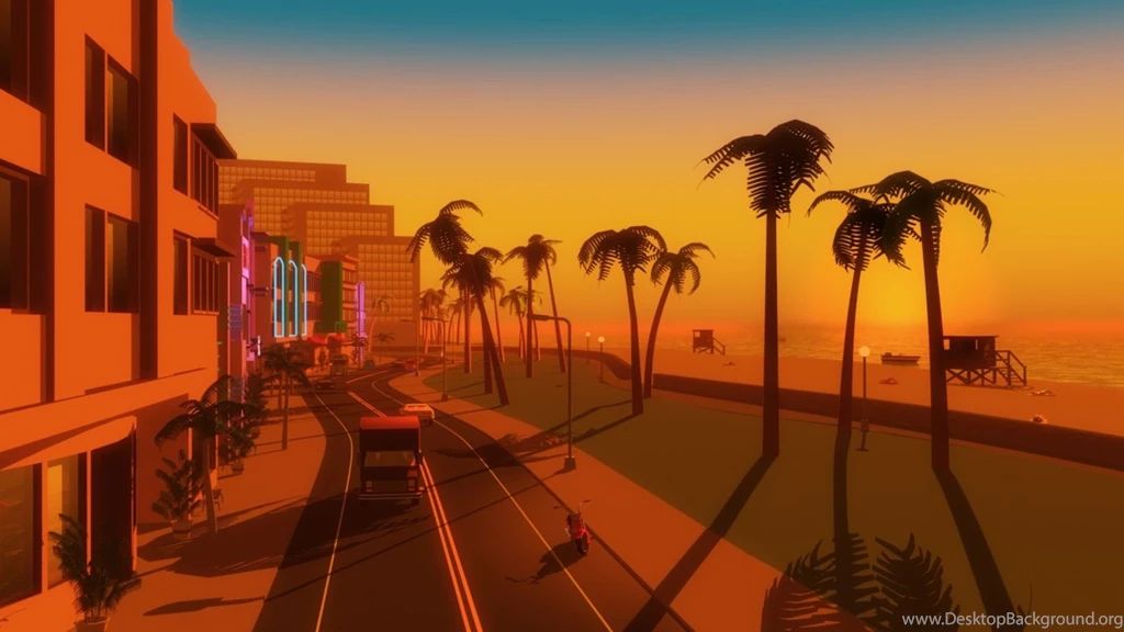 Video Games Palm Trees Gta Vice City Beach Wallpapers ...