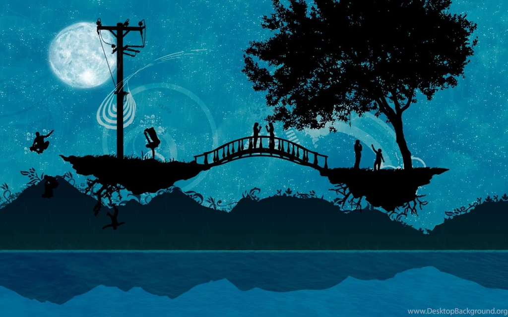 Lovers On A Bridge Wallpapers