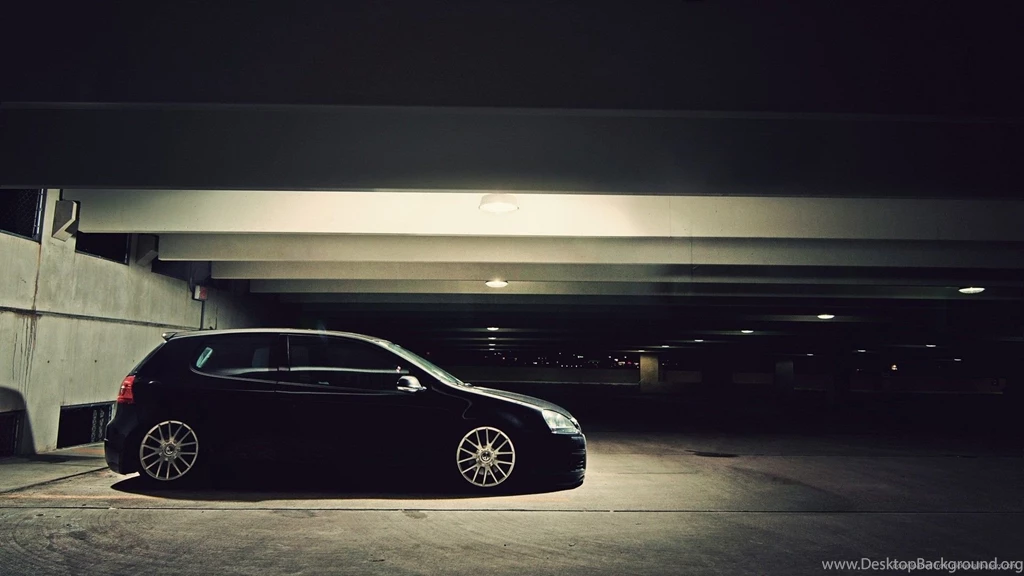 Download 1920x1080 Black Volkswagen Golf Stance Sideview Wallpapers