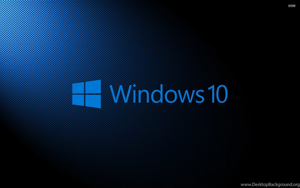 Windows 10 Light Blue Text Logo On Carbon Fiber Wallpapers ...