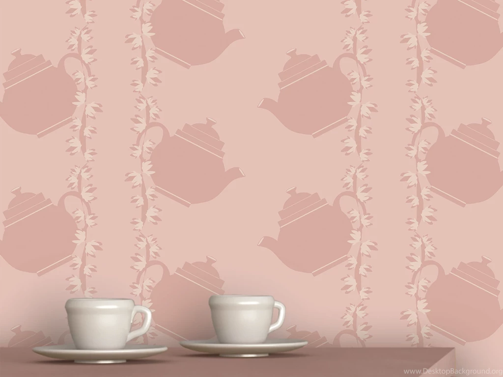 ATADesigns Floral Teapot Pink Wallpapers