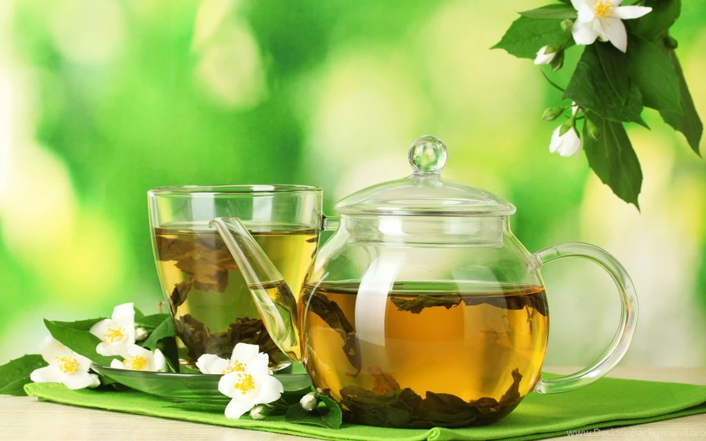 Teapot Saucer Cup Tea Drink Flowers Leaves Blossoms Still Life ...