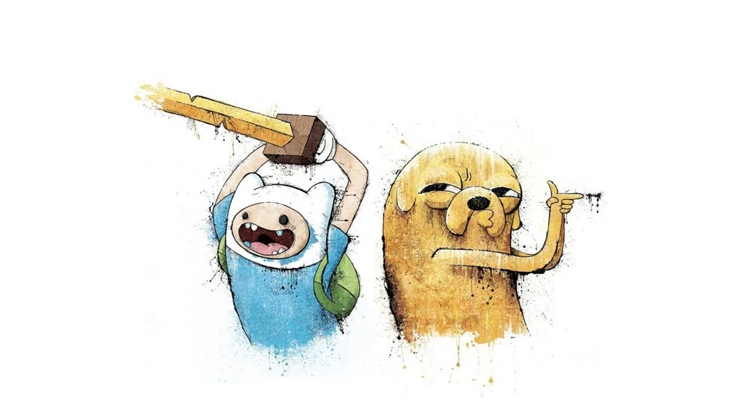 Download Wallpapers 1366x768 Adventure Time, Finn And Jake, Art ...