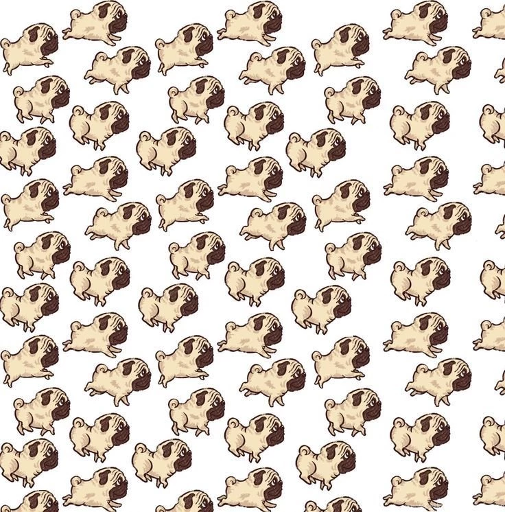 Use This Pattern To Make A Cute Pug Backgrounds For Your Twitter Or ...