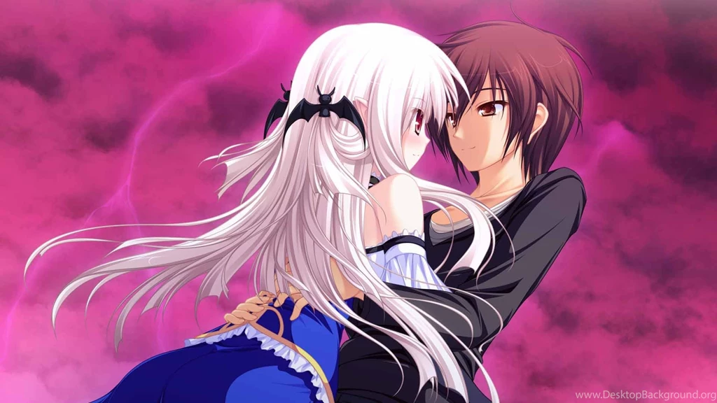 Romantic Anime Couple Hug 3D Wallpapers Collection Pack
