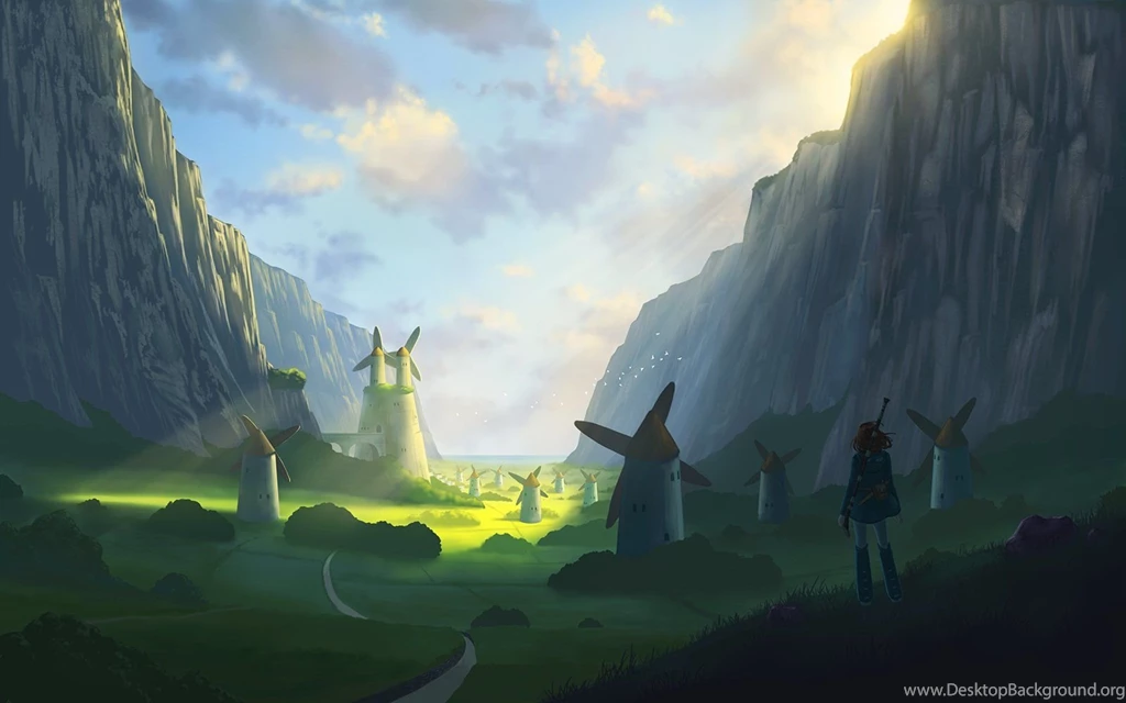 Brown Hair Clouds Gun Kaze No Tani No Nausicaa Landscape ...