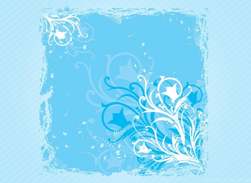 Free Blue Swirls Spring Flower Backgrounds For PowerPoint Flower ...